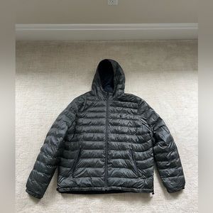 Reversible polo puffer/coat